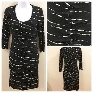Artelier Nicole Miller Black and White Dress Small